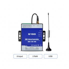 Rtu S150 4G Gsm Controlador Automático De Equipos 8 Input/2 Relé/Alarma
