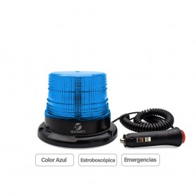 Baliza Magnética Color Azul Advertencia Luz Estroboscópica 12 - 60Vdc